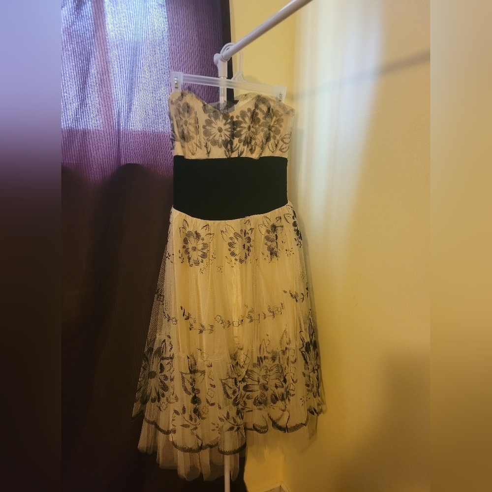 Vintage 1940s Formal Strapless Dress, GUC